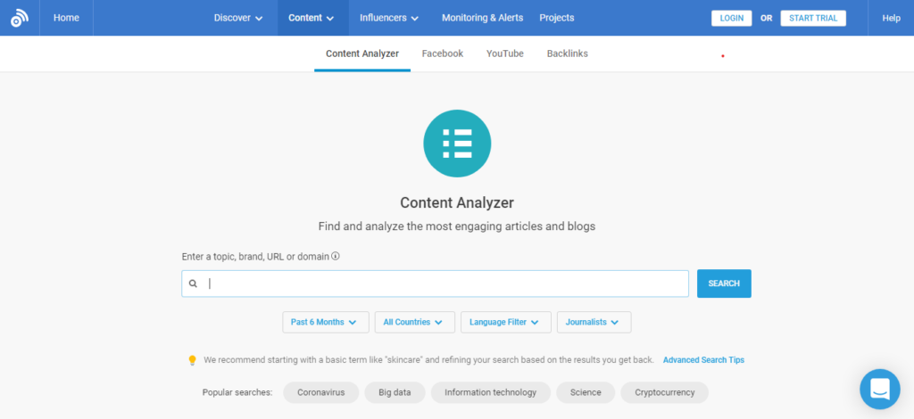 Buzzsumo Social media automation tools
