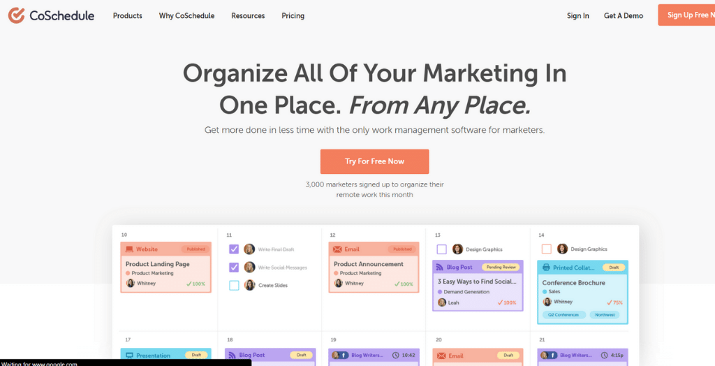 Coschedule Social Media Tool