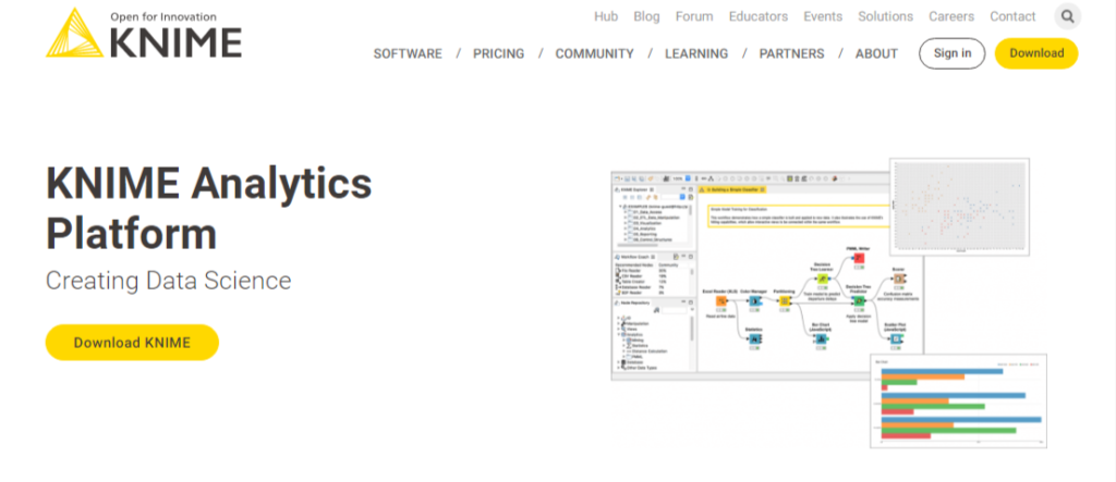 Knime data analytics tools