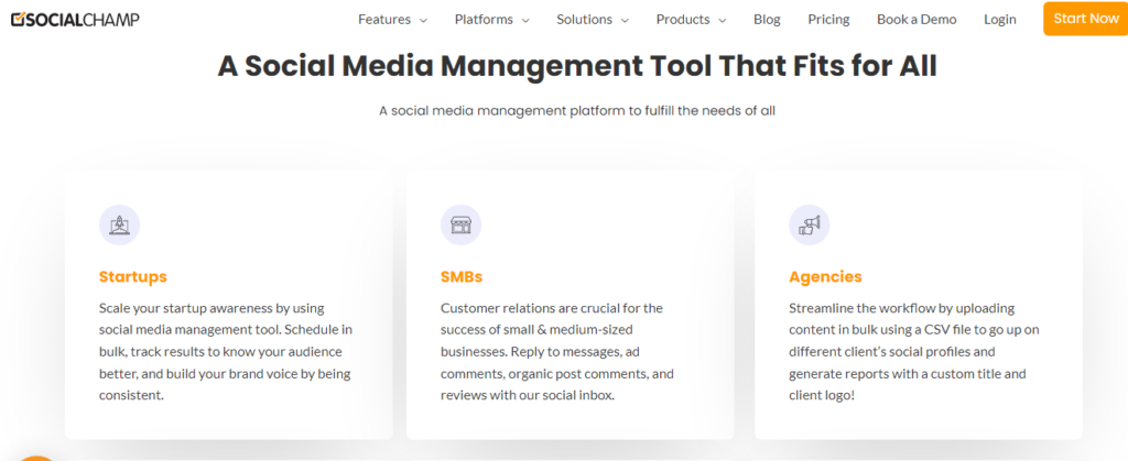 Social Champ social media management tool