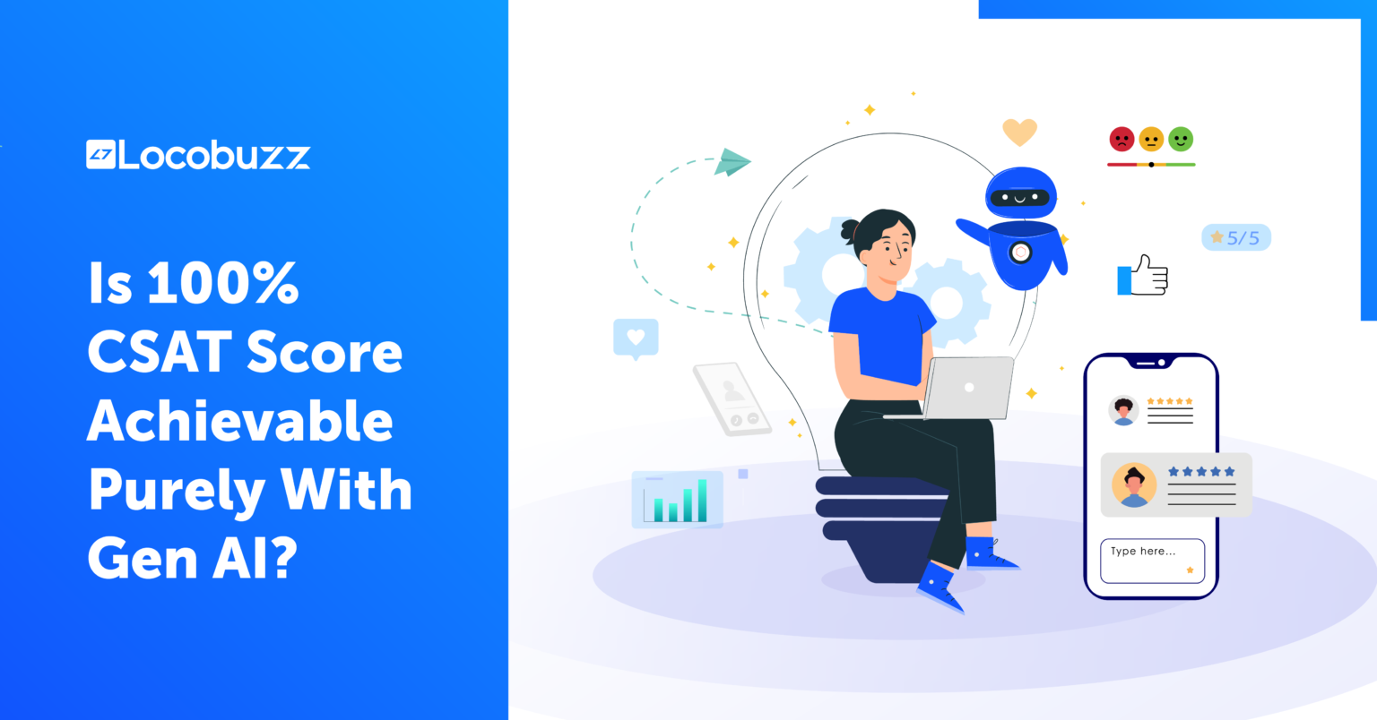 Is 100% CSAT Score Achievable Purely with Gen AI? – Locobuzz
