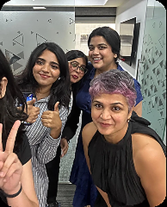 Colleagues taking a selfie