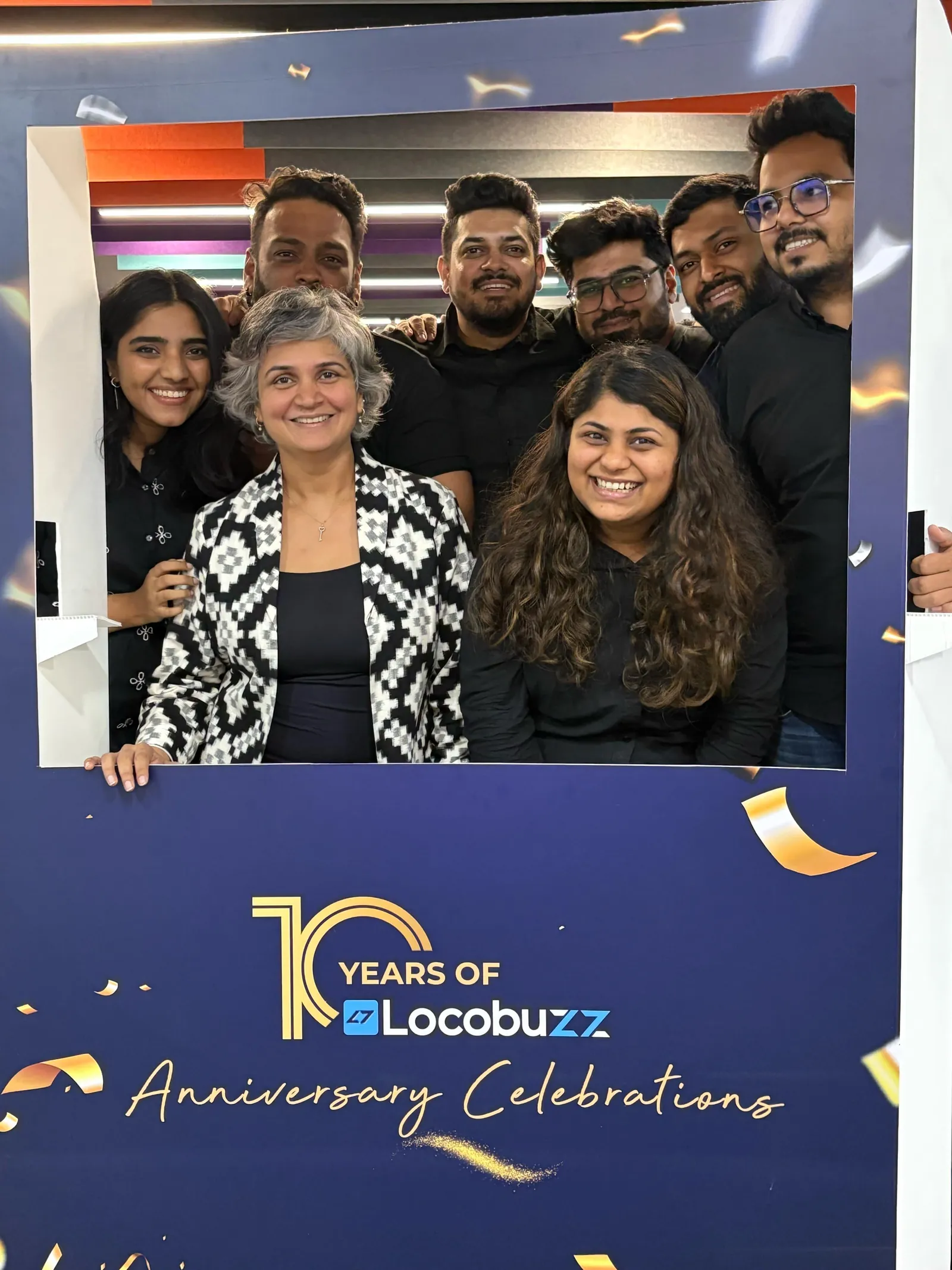 Team behind the 10 years of Locobuzz frame