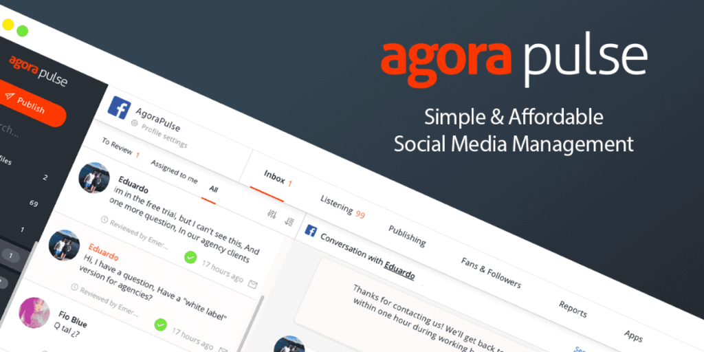 AgoraPulse Social Media Scheduling Tools