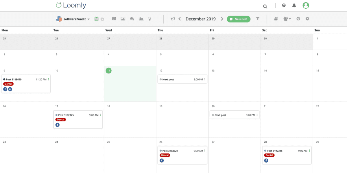 Loomly Social Media Scheduling Tools