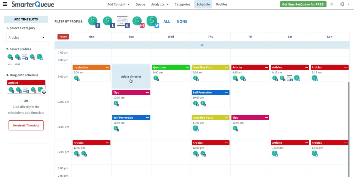 SmarterQueue Social Media Scheduling Tools